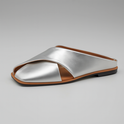 Strappy Buckle Slide Sandals