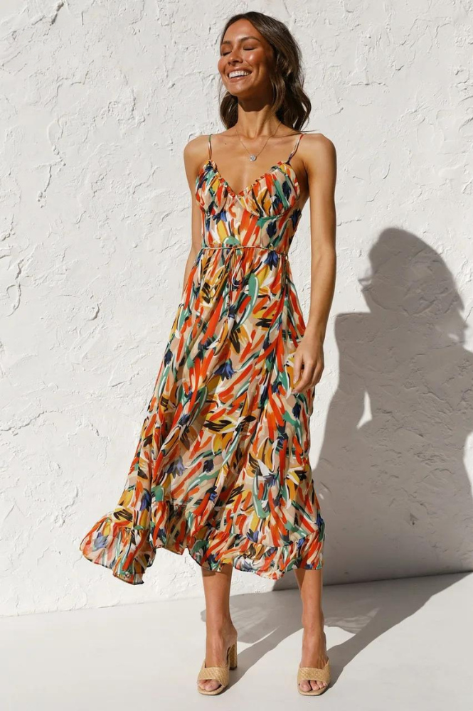Strapless Floral Sundress for Women - Pexav