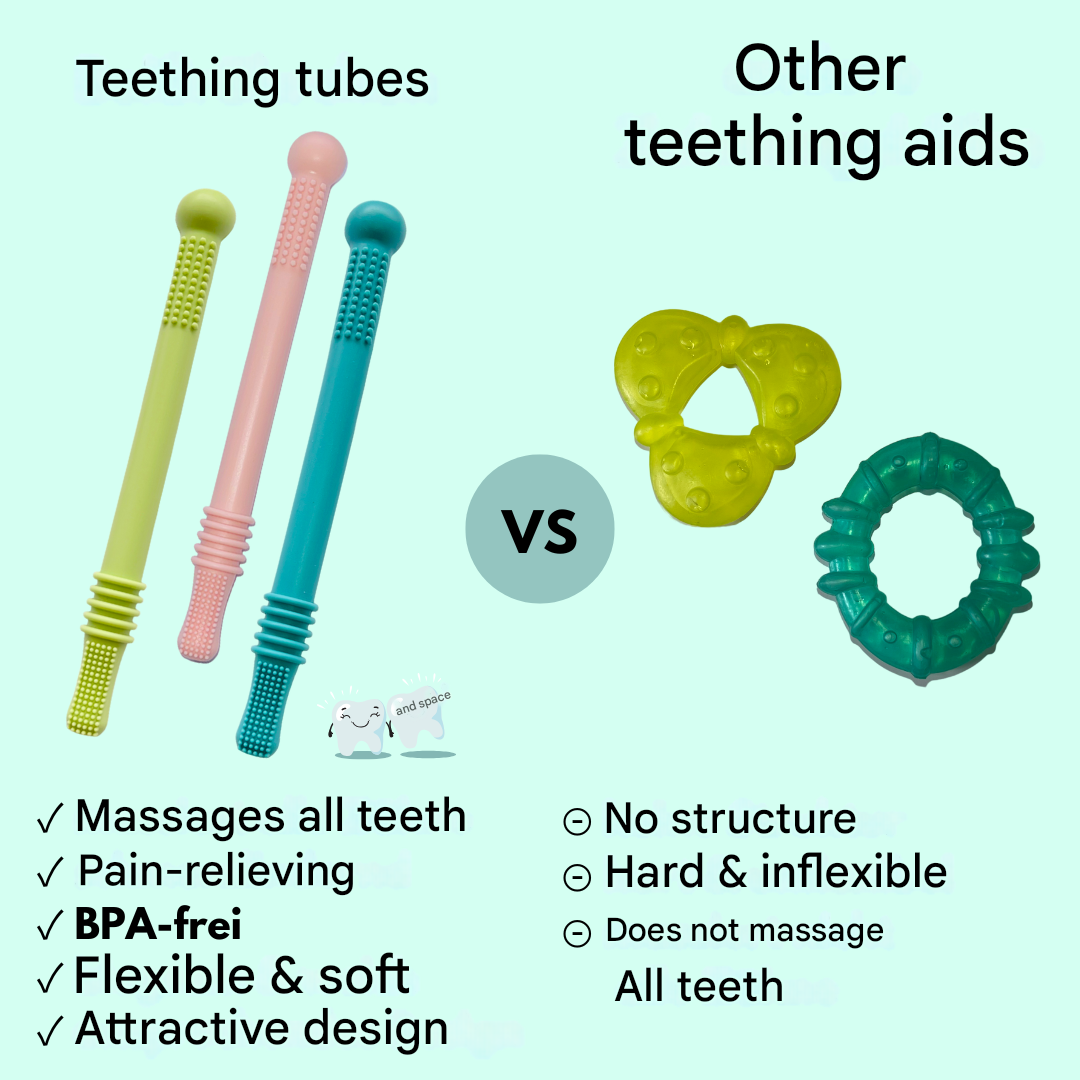Soothing Teething Tube for First Teeth - ChewyCalm-Pink-Nora Luxe