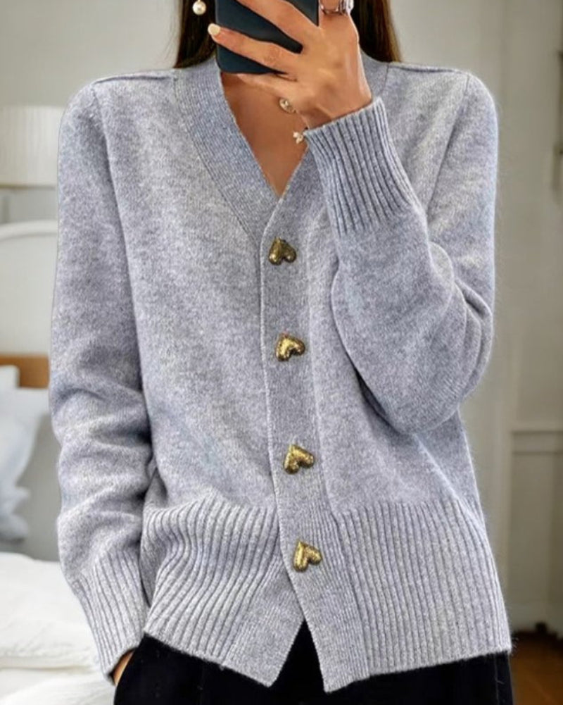 Soft Chic Women's Classic Cardigan Sweater - Vossary