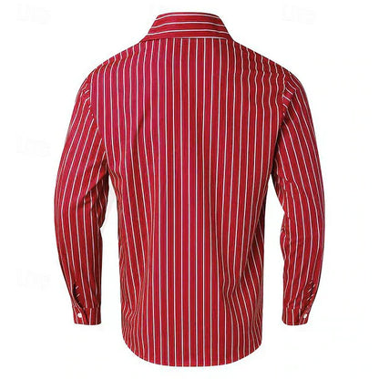 Classic Casual Striped Dress Shirt