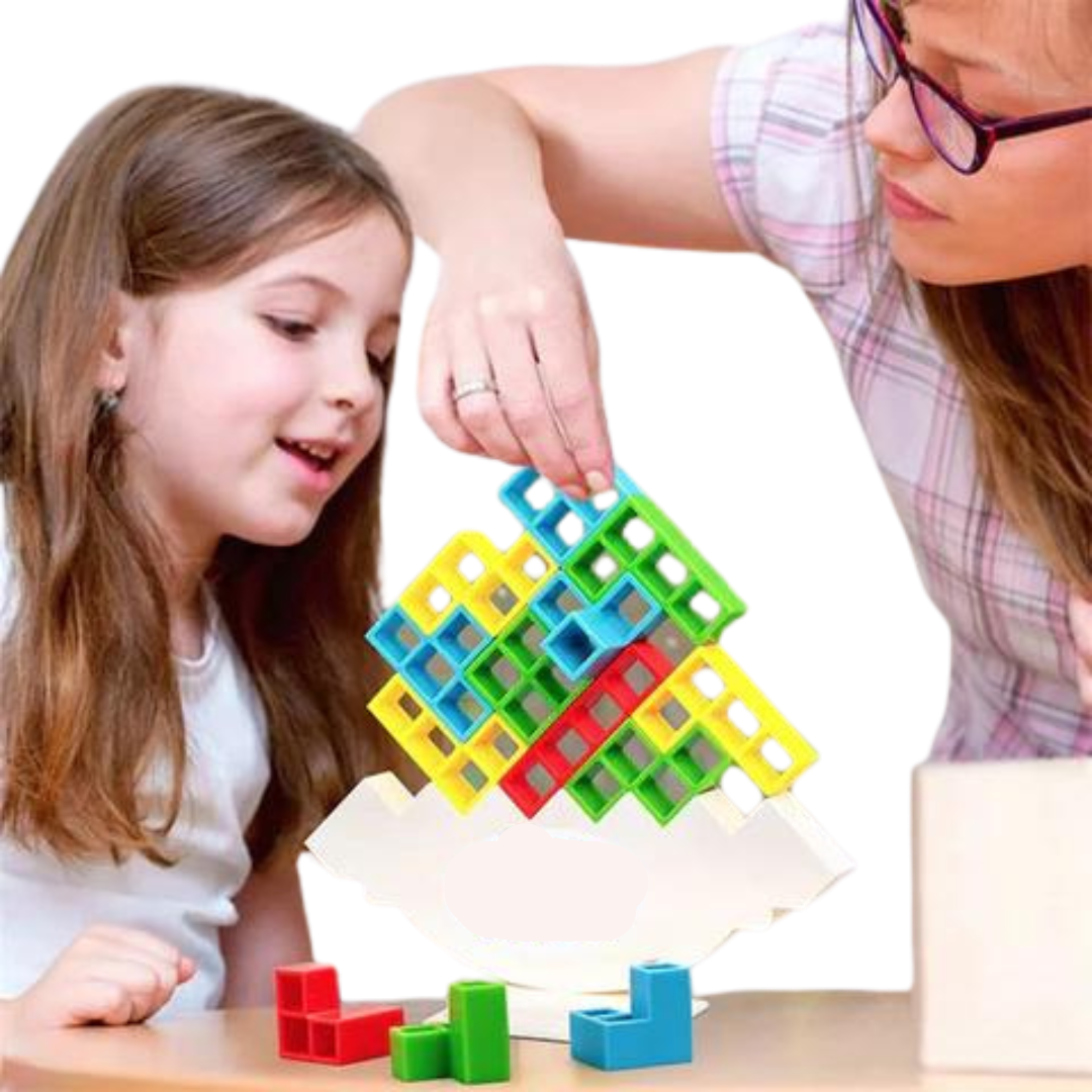Colorful Wooden Stacking Toy Set - Pexav