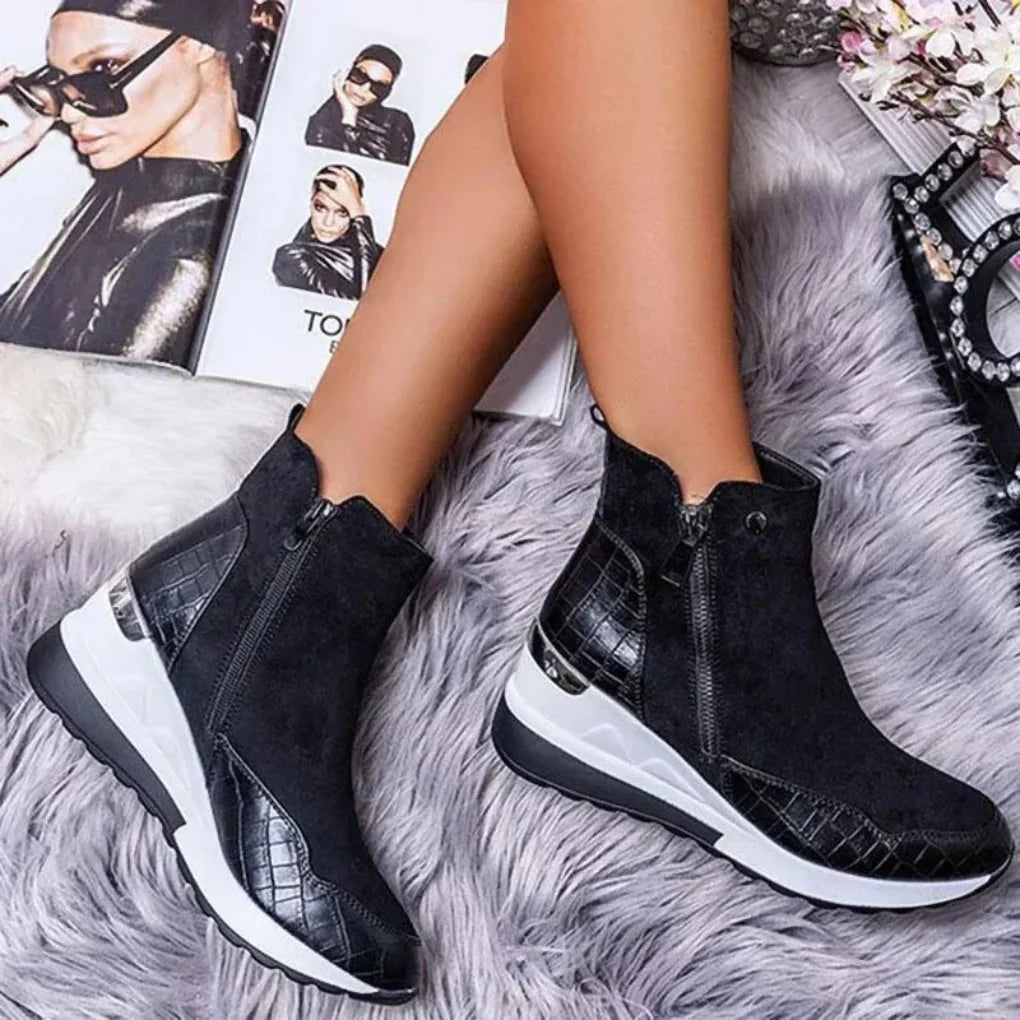 Ladies Rainproof Low Heel Boots