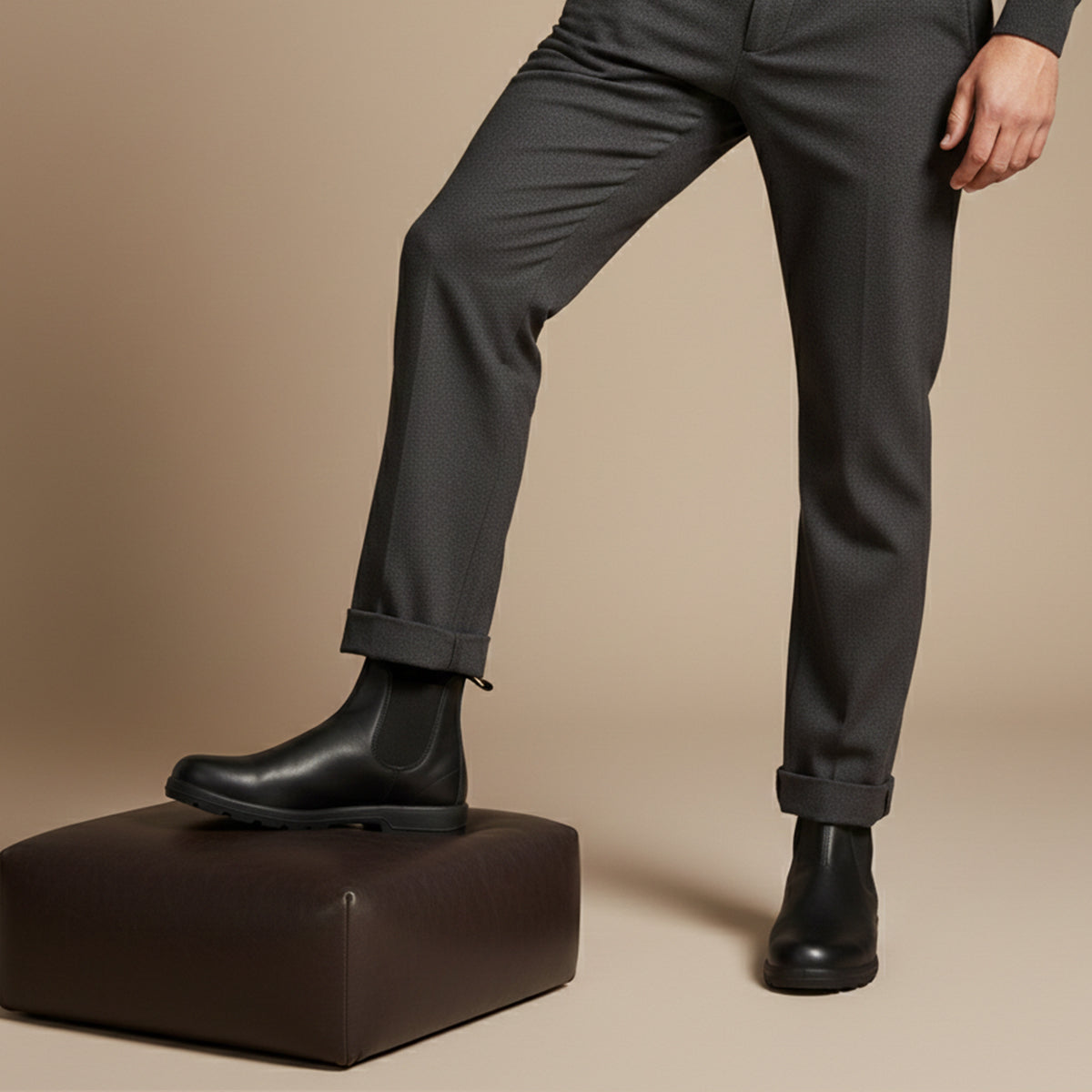 Classic Mens Leather Ankle Boots