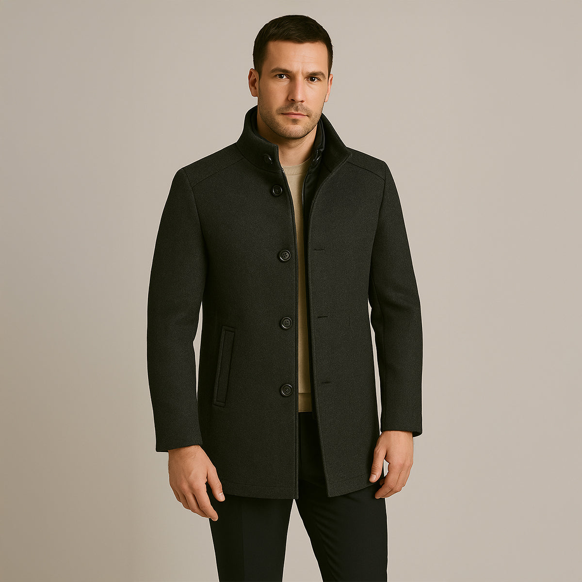 Timeless Men's Wool Trench Coat