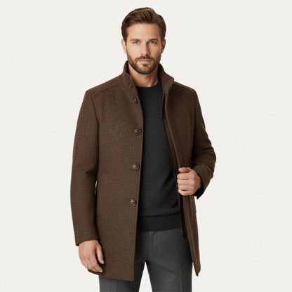 Warm Mens Classic Wool Winter Coat