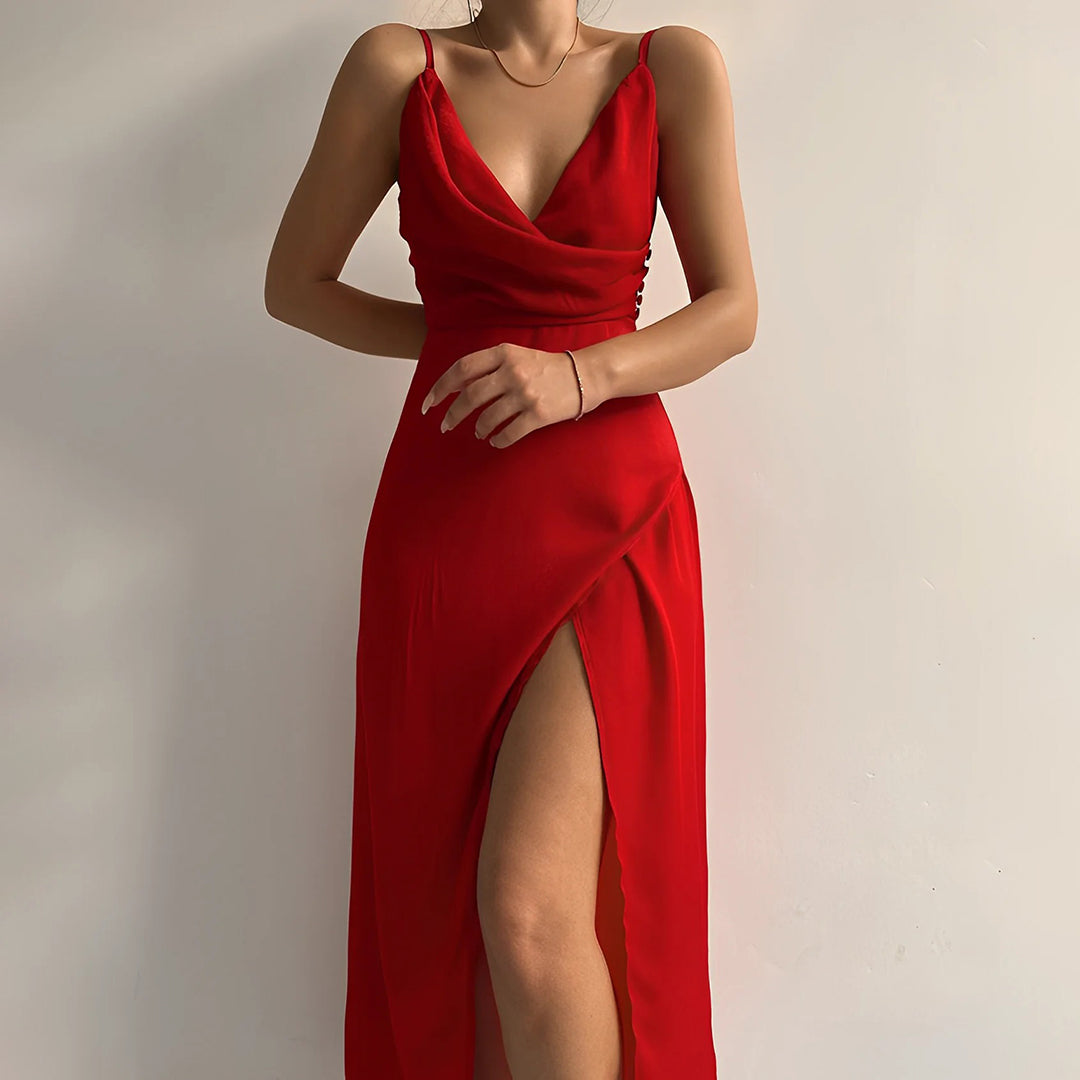 Stylish Maxi Dress - Selene-Red-S-Nora Luxe