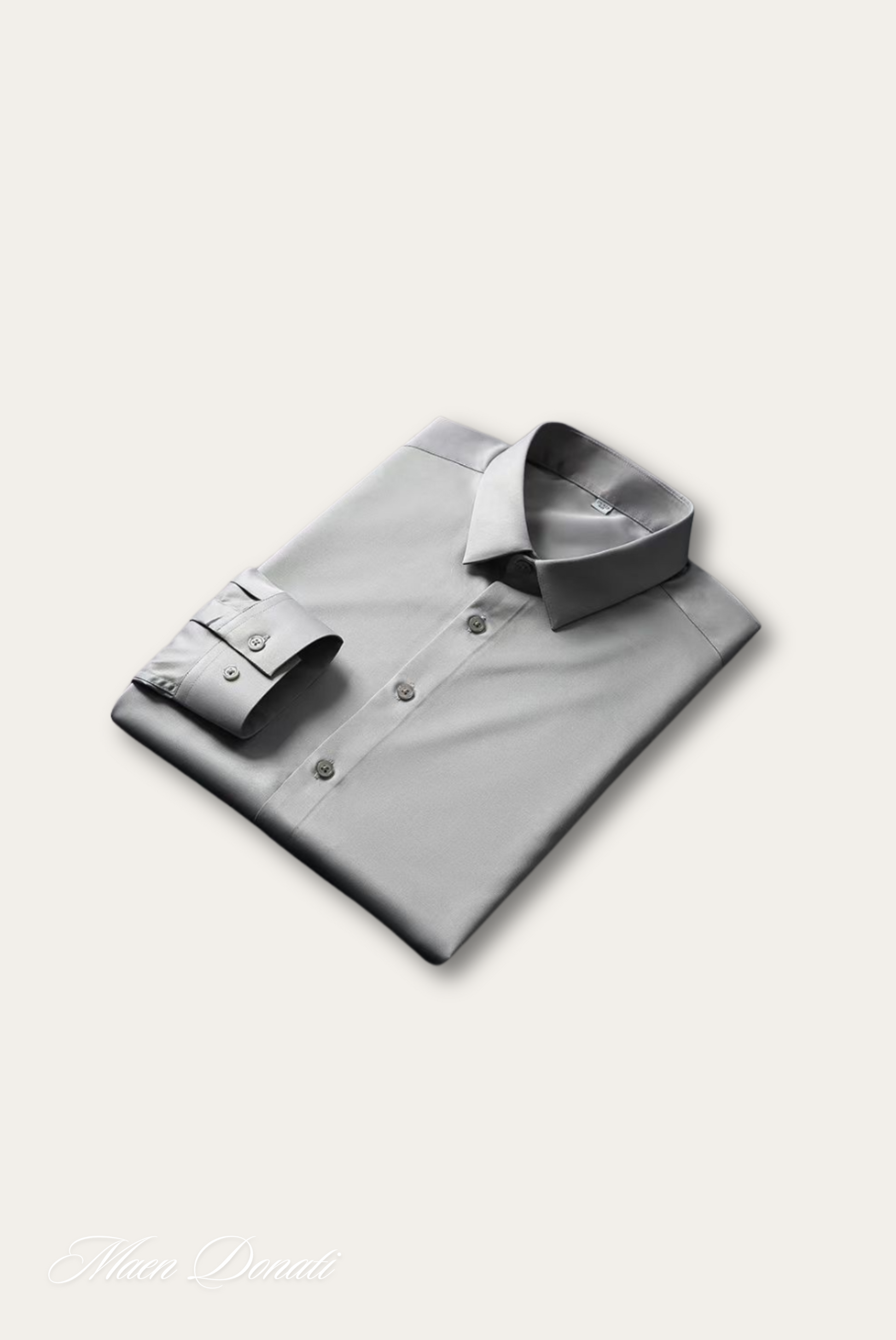 Stylish Satin Men's Shirt – Dario-Light grey-The Livary