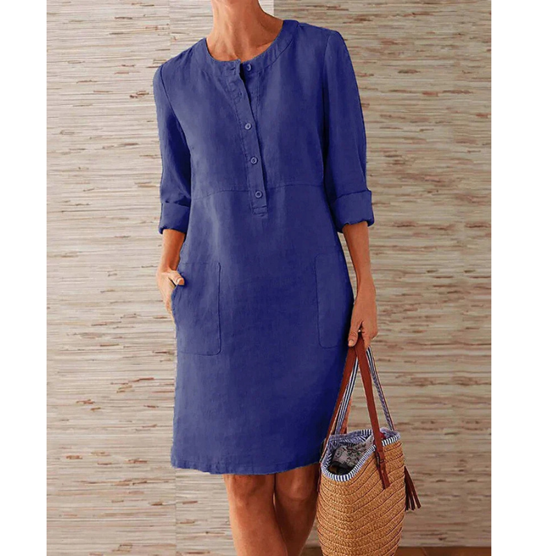 Comfy Women's Summer Dress with Pockets - Pexav