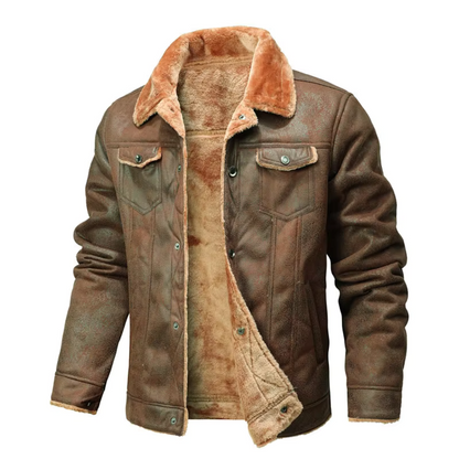 Fake Leather Mens Suede Jacket - EasyApparels