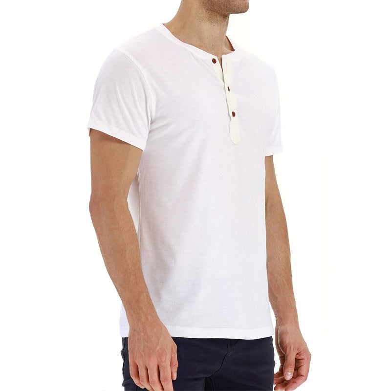 Summer Cotton Men's T-shirt – Finn-Dark blue-S-State of Style