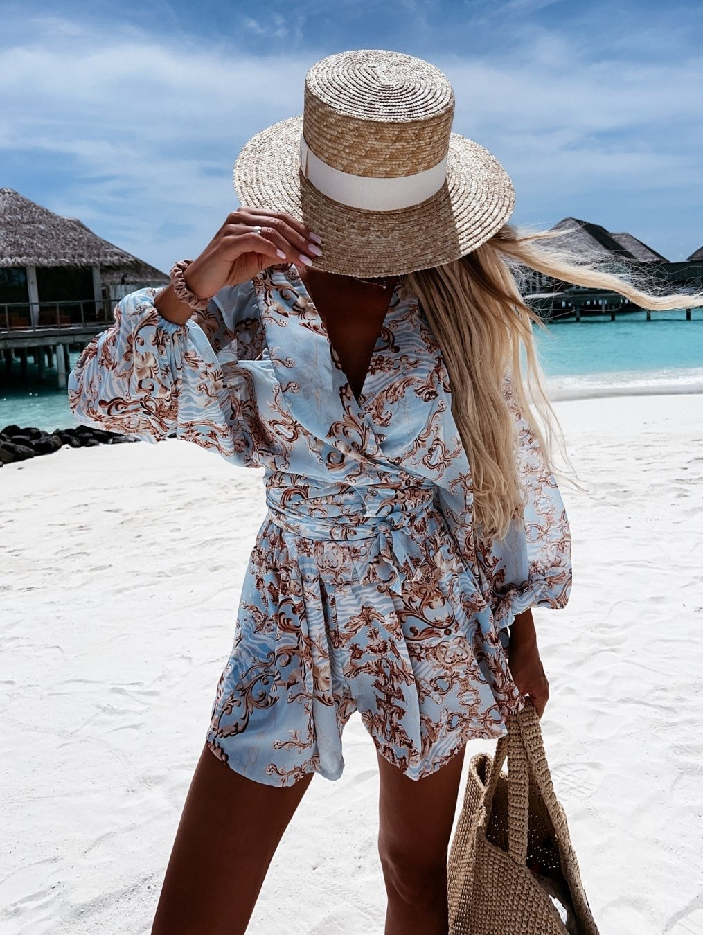 Summer Jumpsuit - Solara-Blue-XS-Nora Luxe
