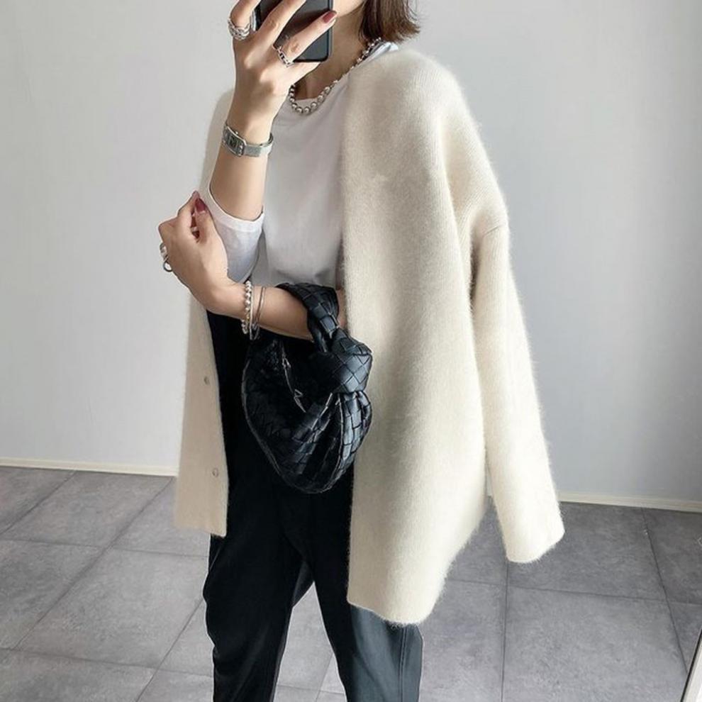 Lightweight Women's Open Front Cardigan - Pexav