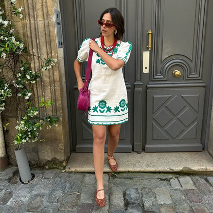 Casual Floral Women's Short Dress