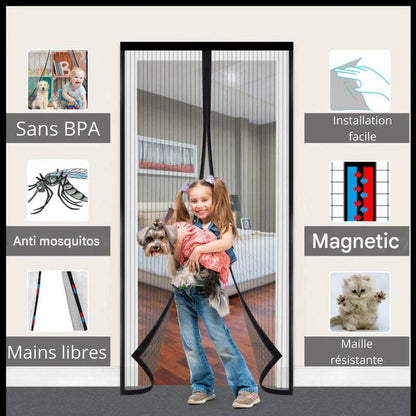 Easy Install Magnetic Mesh Screen Door