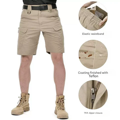 Tactical Cargo Shorts - Atlas-Light Brown-S-The Livary