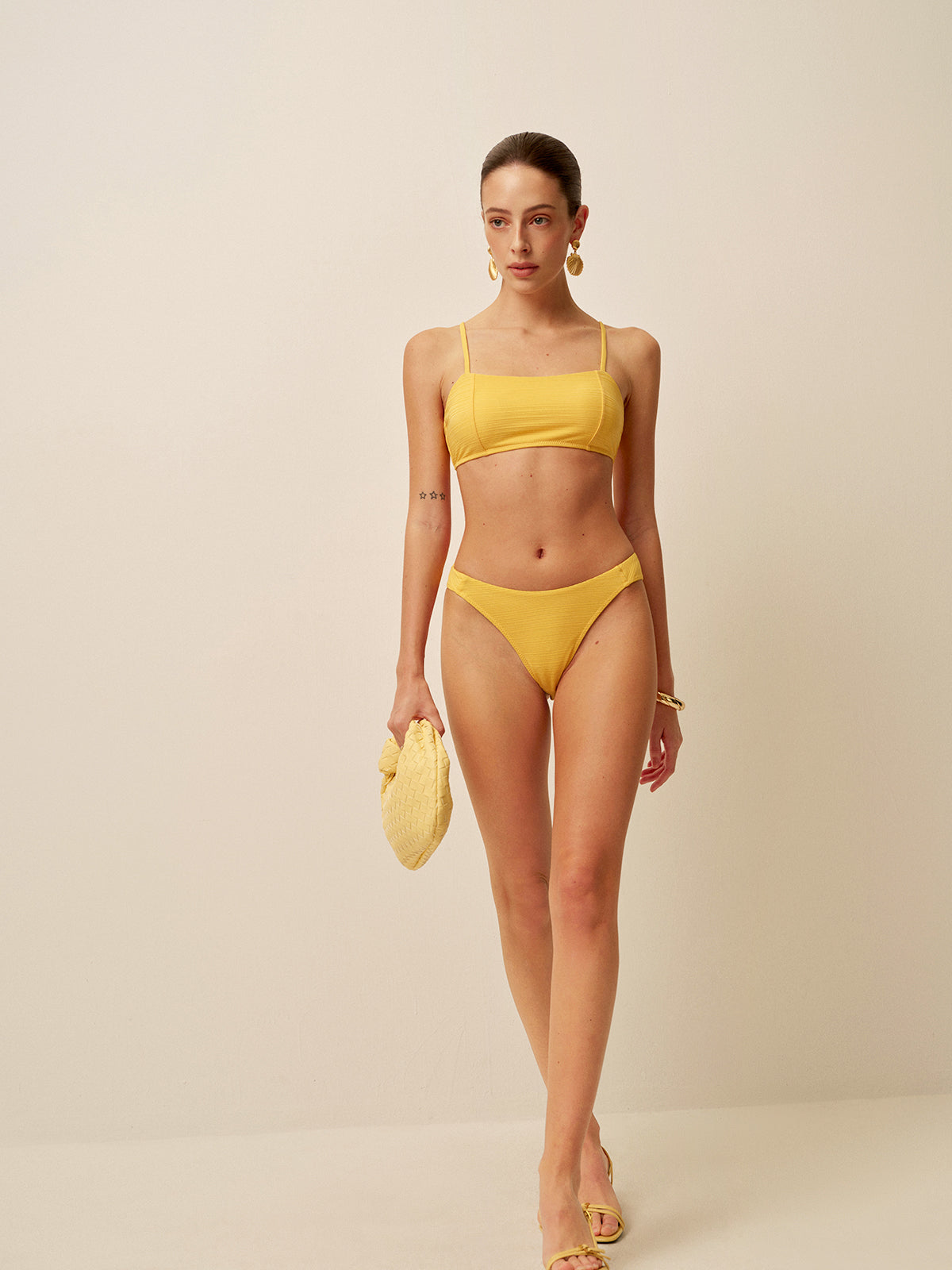Ruffled Halter Neck Swimsuit Set - EasyApparels