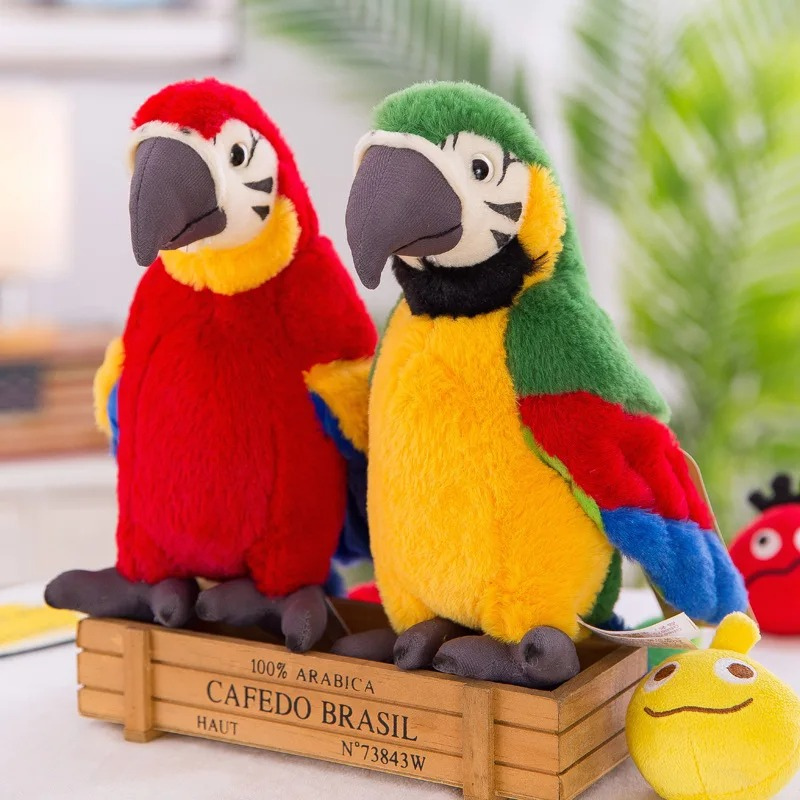 Colorful Talking Parrot Soft Toy - Pexav