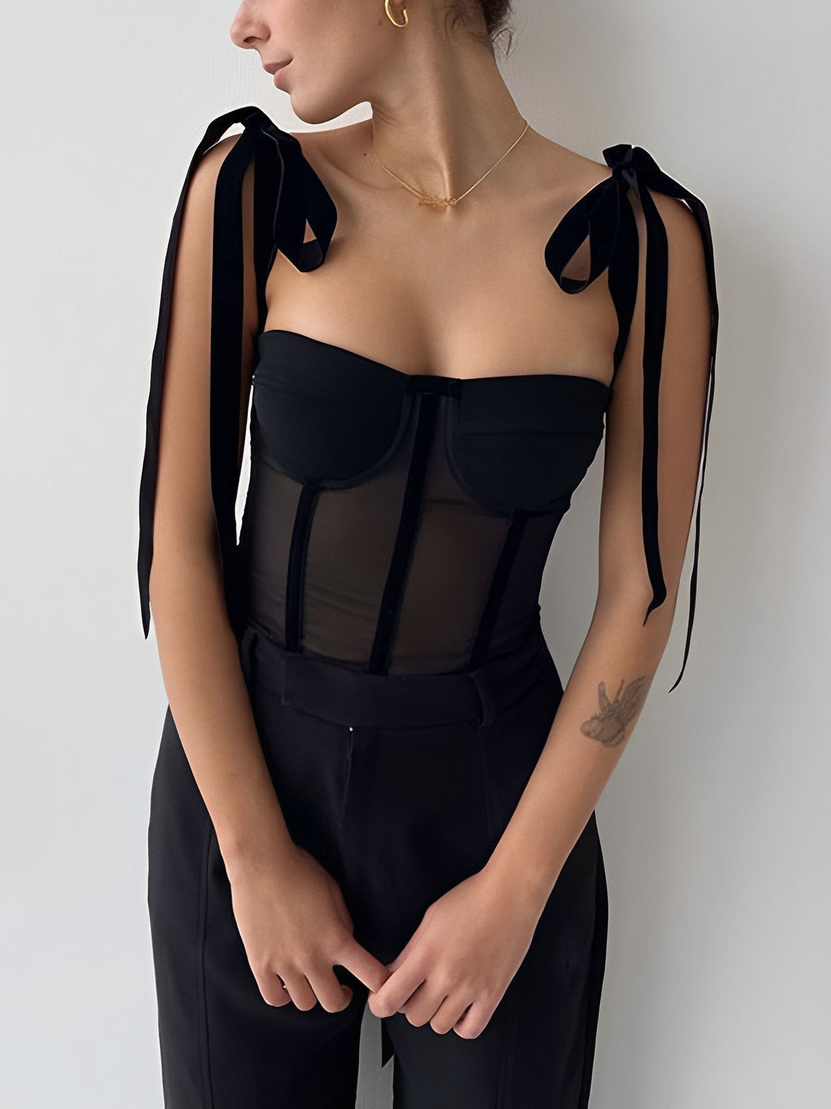 Lace Trimmed Breathable Cami Top - EasyApparels