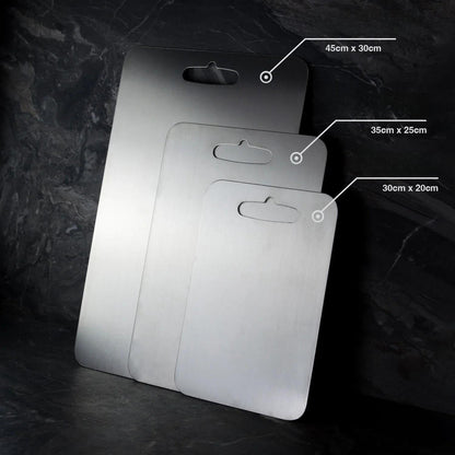 Titanium Cutting Board Without BPA or Microplastics - PureSteel-S (30 cm x 20 cm)-The Livary