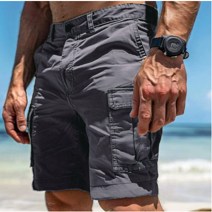 Men's Comfortable Loose Fit Cargo Shorts - Vossary