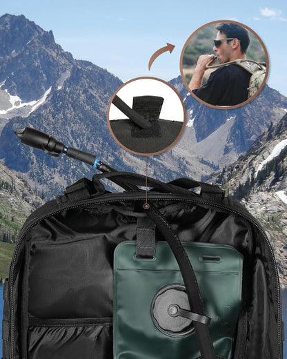Durable Hiking Backpack with Laptop Compartment and MOLLE