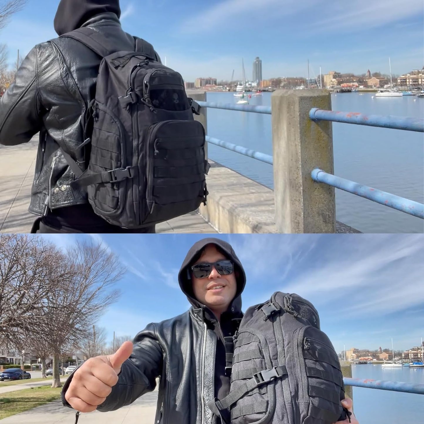 Durable Hiking Backpack with Laptop Compartment and MOLLE