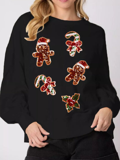 Festive Glittery Holiday Sweatshirt