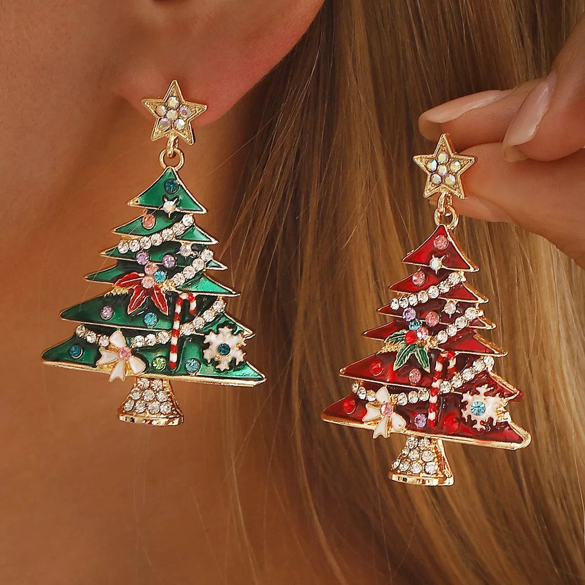 Holiday Snowflake Drop Earrings - EasyApparels