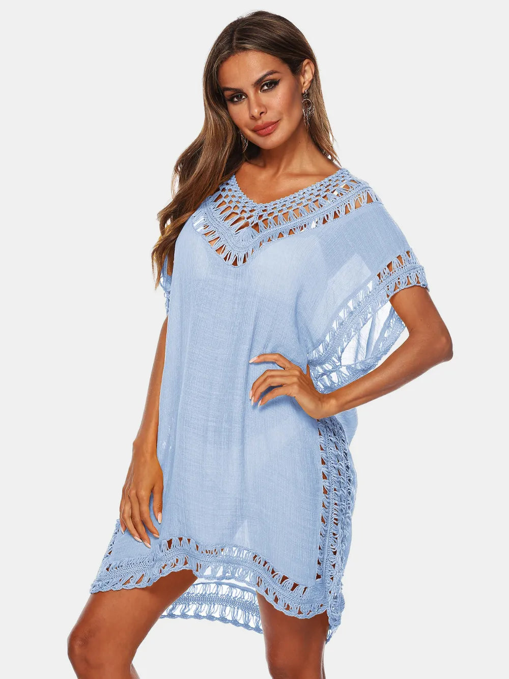 Chic V-Neck Beach Cover Up Dress