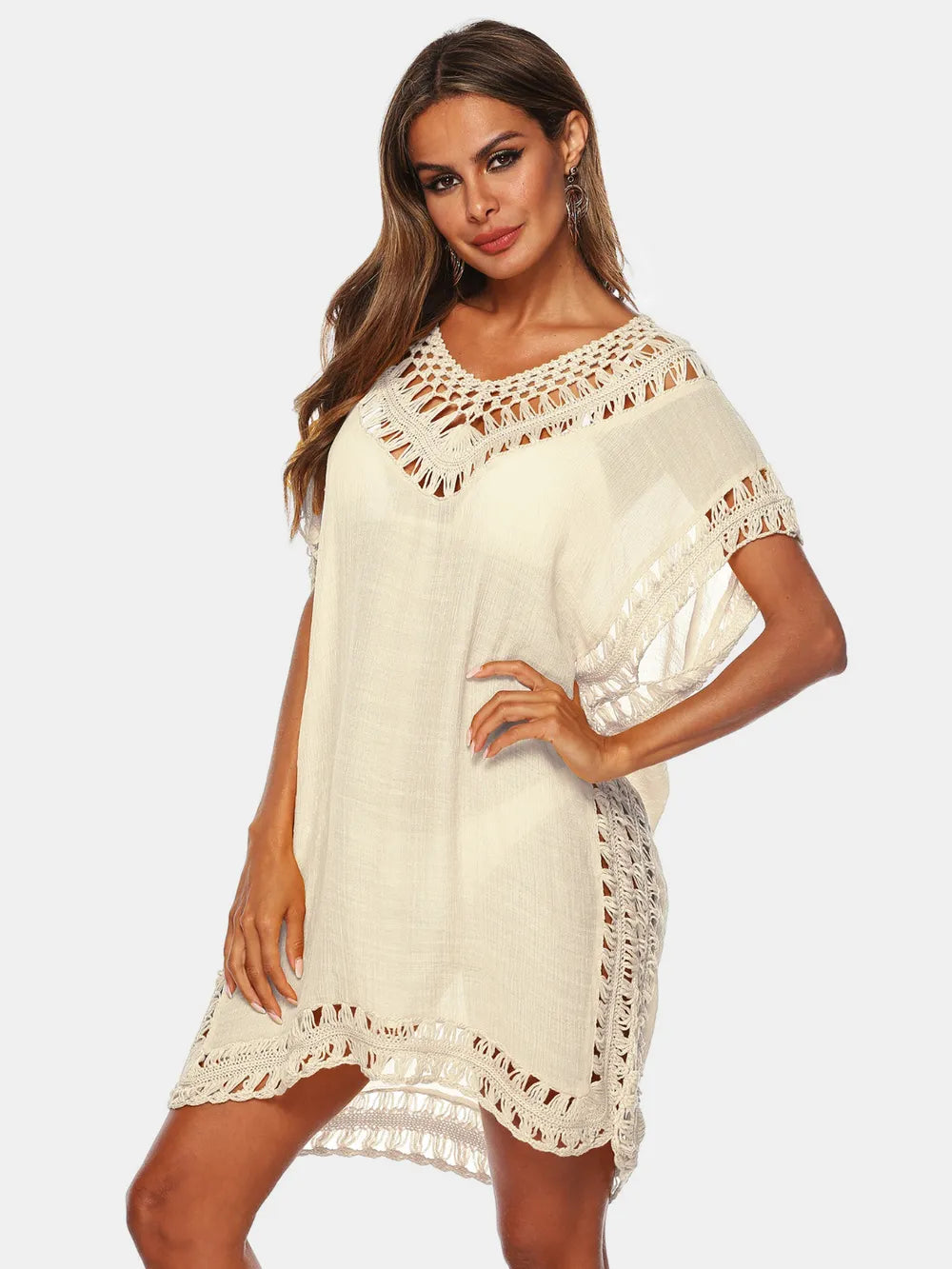 Chic V-Neck Beach Cover Up Dress