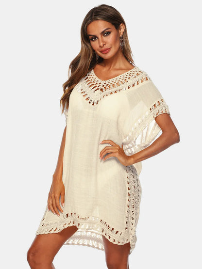 Chic V-Neck Beach Cover Up Dress