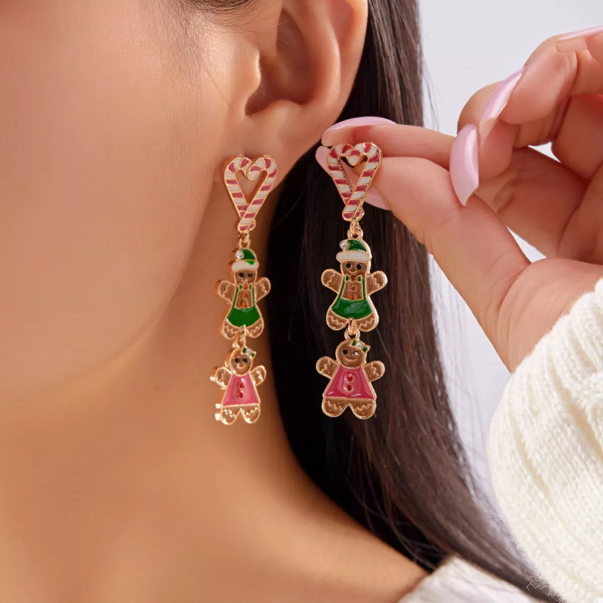 Festive Holiday Cookie Dangle Earrings - EasyApparels