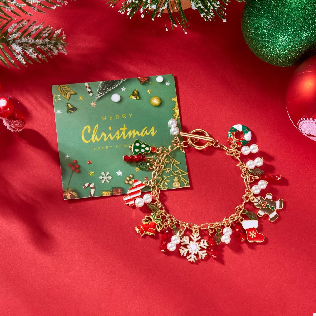 Luxury Gold Christmas Charm Women's Bracelet - EasyApparels