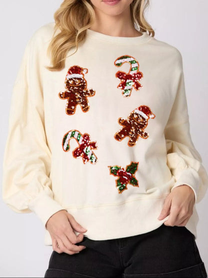 Festive Glittery Holiday Sweatshirt - EasyApparels