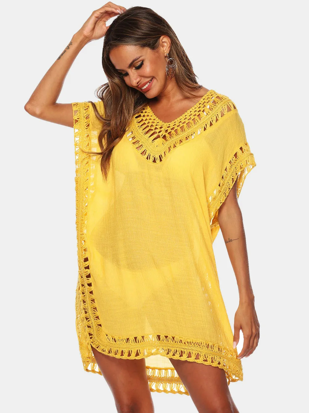 Chic V-Neck Beach Cover Up Dress