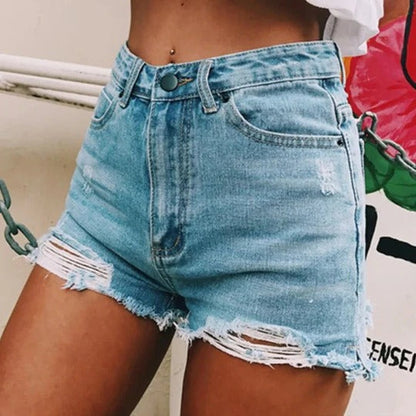 Ladies Blue Jean Shorts - EasyApparels