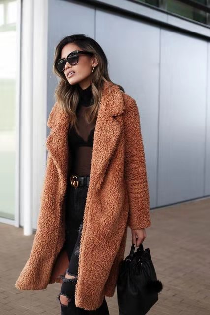 Soft Women's Teddy Coat Warm Winter Oversized Jacket