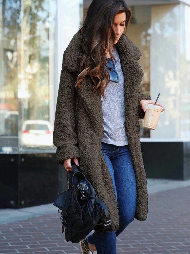 Soft Women's Teddy Coat Warm Winter Oversized Jacket