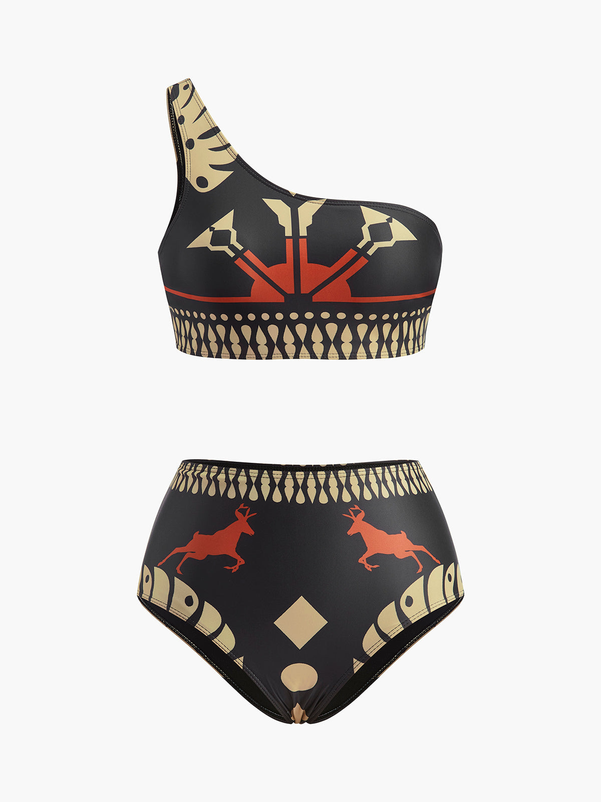 Colorful Strapless Swimwear Bikini Set - EasyApparels
