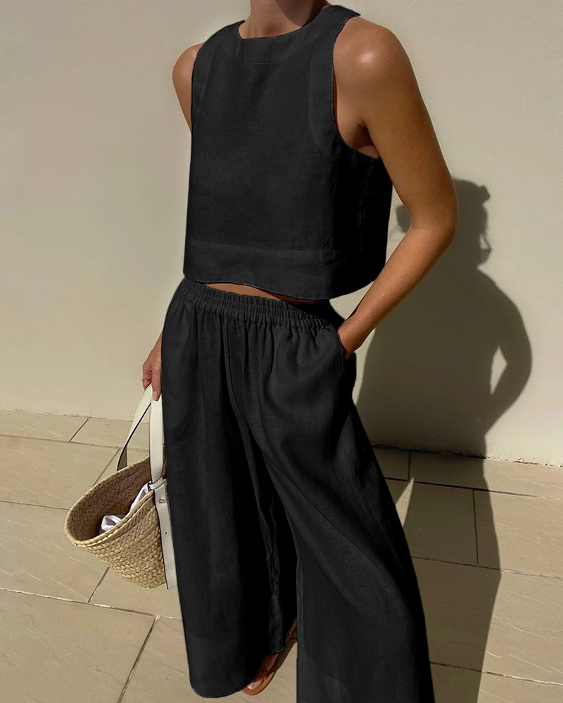 Two-piece women's outfit with skirt & top – Stylish & versatile – Narela-Black-S-Nora Luxe