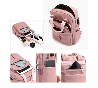 Durable Laptop Backpack with USB Charger and Lock