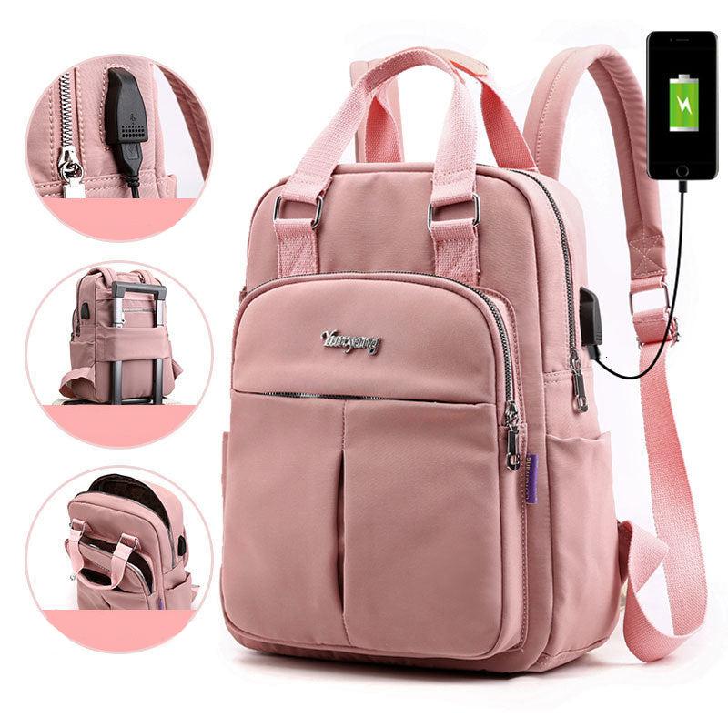 Durable Laptop Backpack with USB Charger and Lock