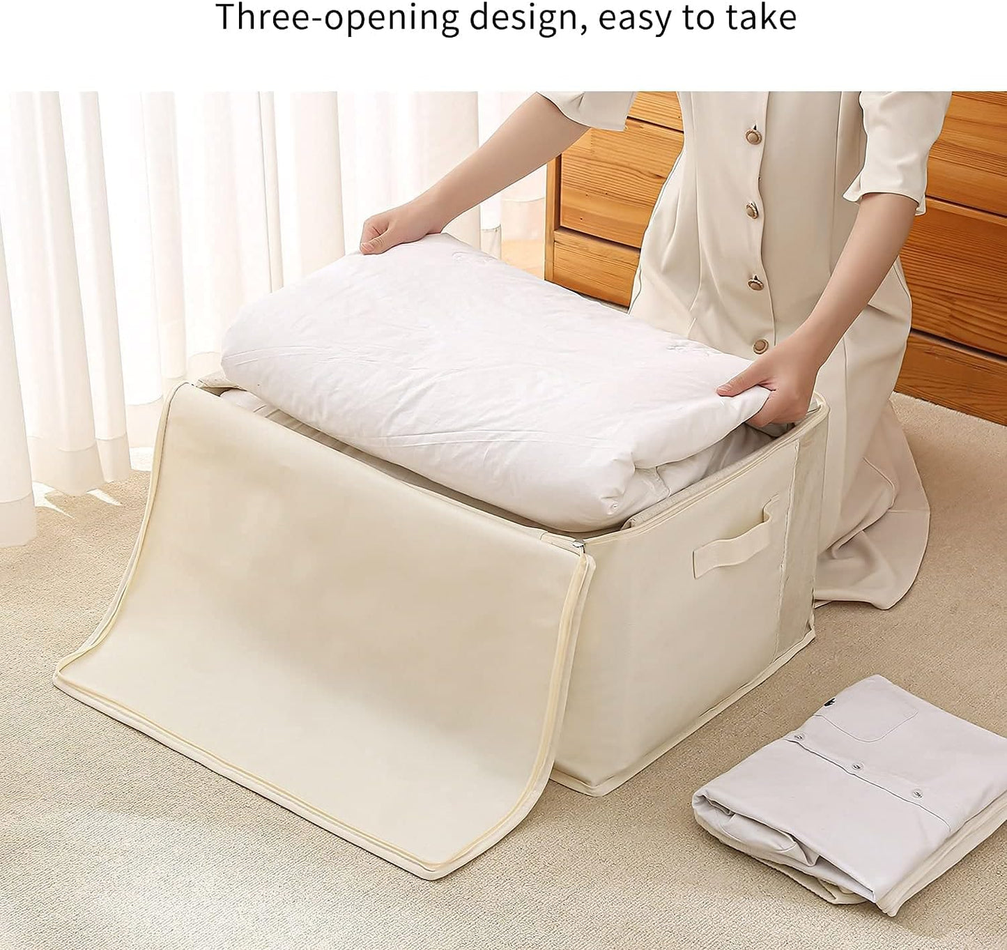 Practical Closet Storage Bag Set – Double Zipper Organizer
