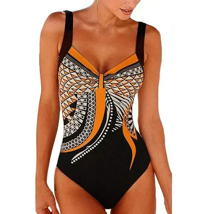 Slimming Floral Beach Swimsuit