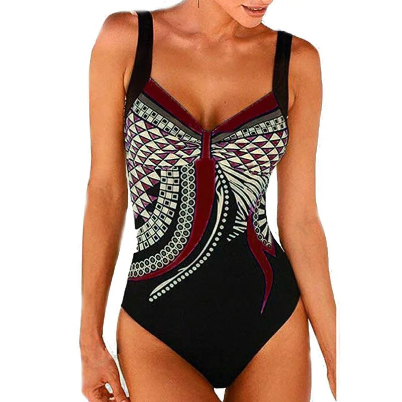 Slimming Floral Beach Swimsuit