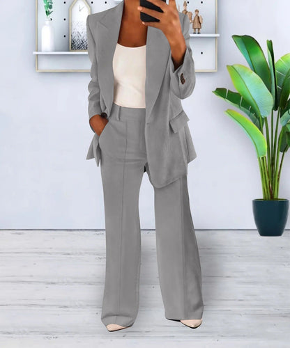 Classic Women's Business Suit Jacket and Trousers