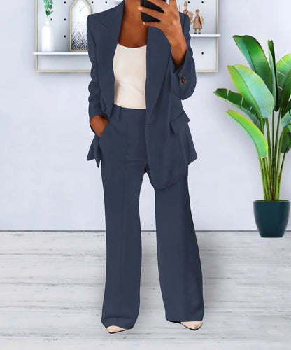 Classic Women's Business Suit Jacket and Trousers