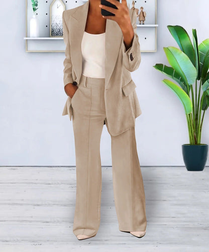 Classic Women's Business Suit Jacket and Trousers - EasyApparels