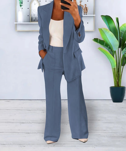 Classic Women's Business Suit Jacket and Trousers